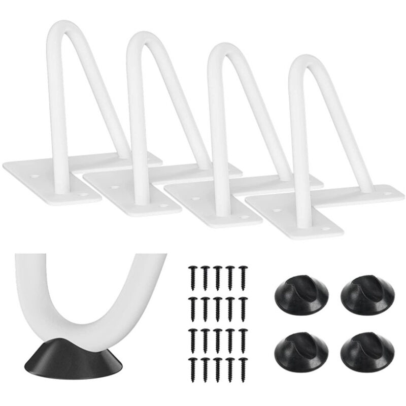 foto del prodotto set di 4 gambe tavolo a forcina, bar, gambe per tavolo da hotel, supporto per gamba da tavolino,20cm