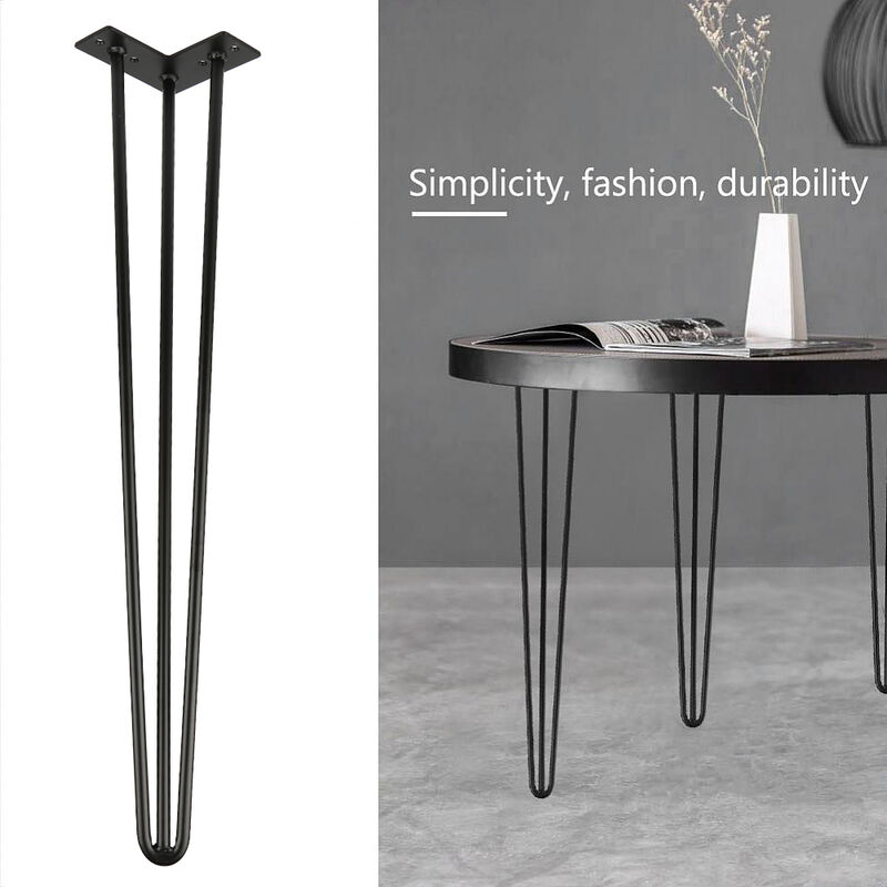 foto del prodotto set di 4 gambe tavolo a forcina,gambe per tavolo da hotel, bar, supporto per gamba da tavolino, 71cm,3 rami