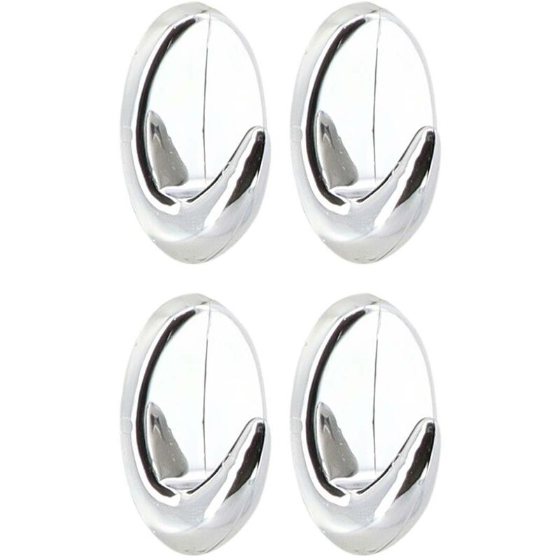 foto del prodotto set di 4 ganci in abs da 3 m cromo tendance