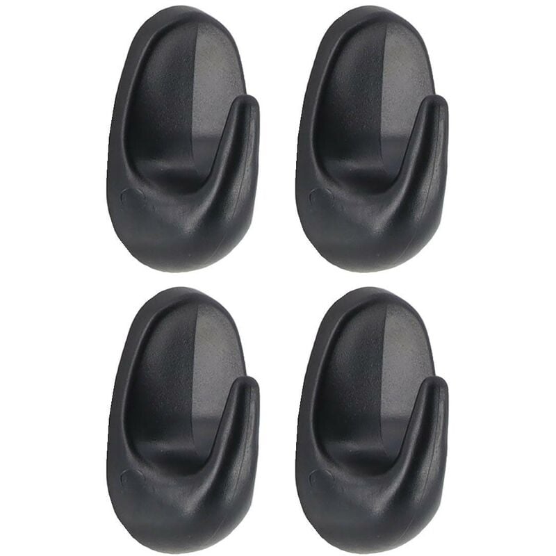 foto del prodotto set di 4 ganci in abs da 3 m nero tendance