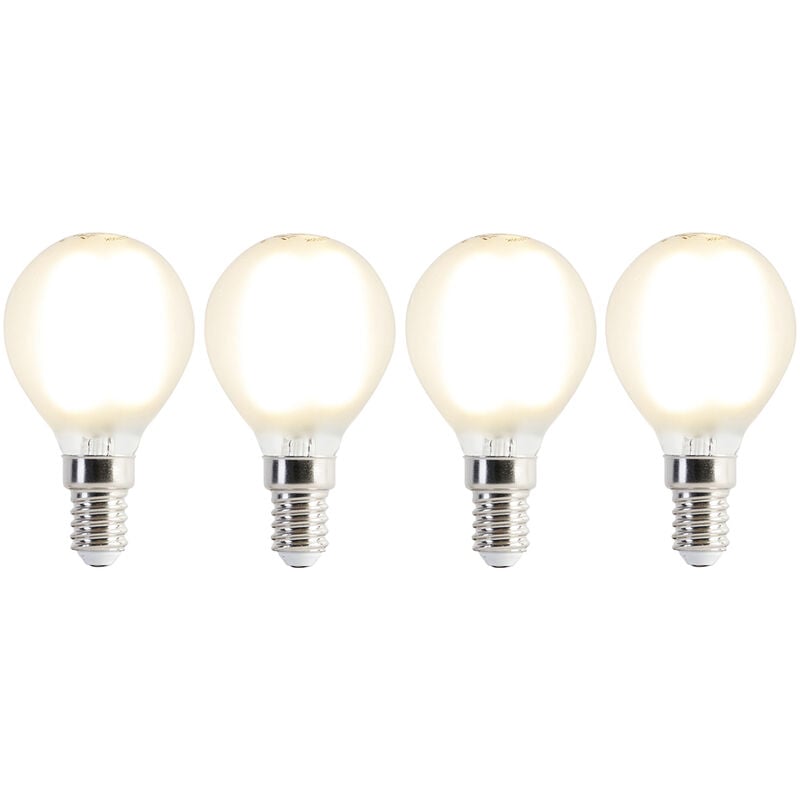 foto del prodotto set di 4 lampadine led e14 p45 opale 3.5w 360lm 2700k luedd