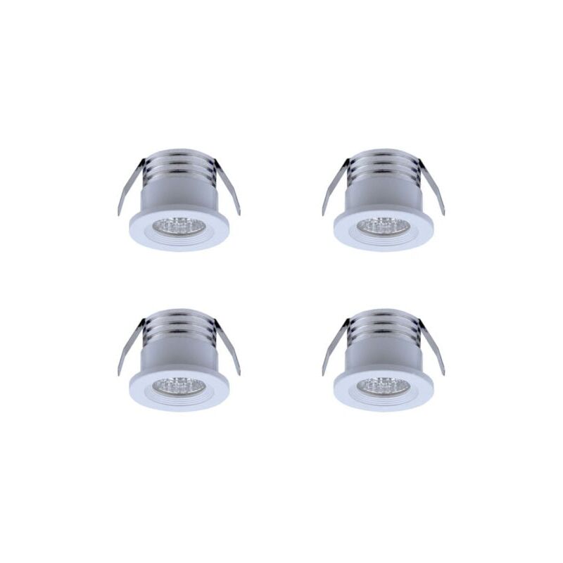 foto del prodotto set di 4 mini faretti led da incasso, 3 w, bianco luce neutra lablanc