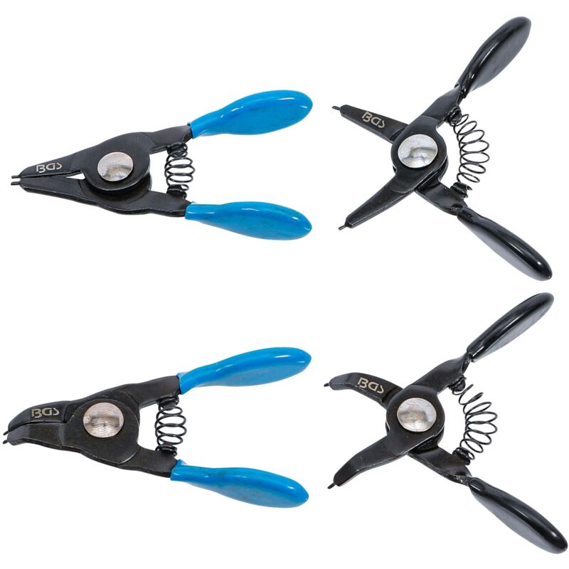foto del prodotto set di 4 mini pinze per piccoli anelli di sicurezza int ext 80 mm