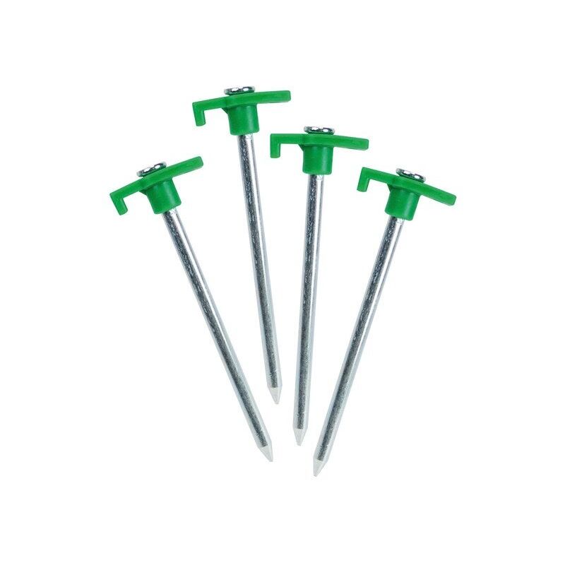 foto del prodotto set di 4 picchetti in acciaio inox, 12 cm sans marque
