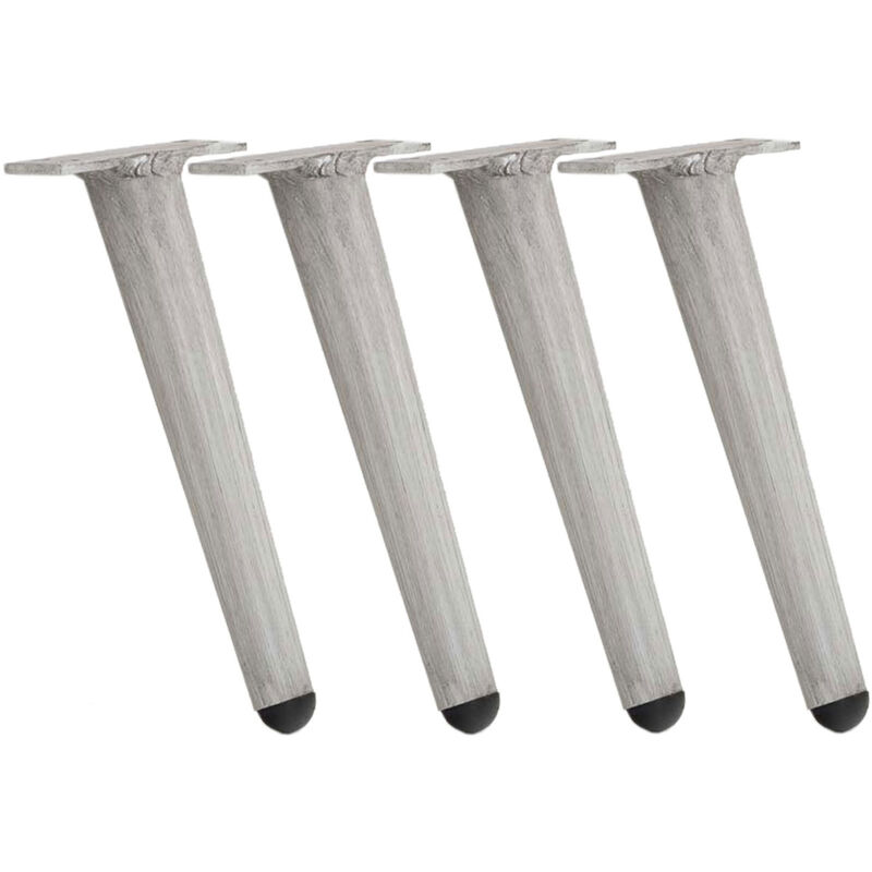 foto del prodotto set di 4 piedini per mobili grigio chiaro 26 cm