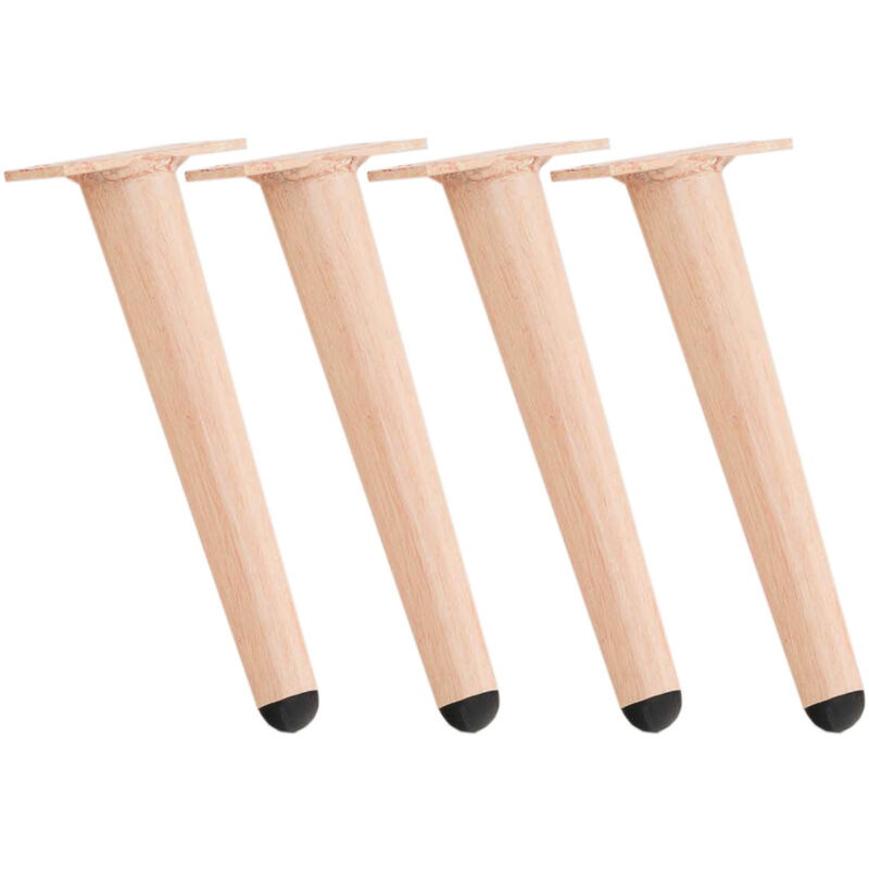 foto del prodotto set di 4 piedini per mobili marrone chiaro 26 cm