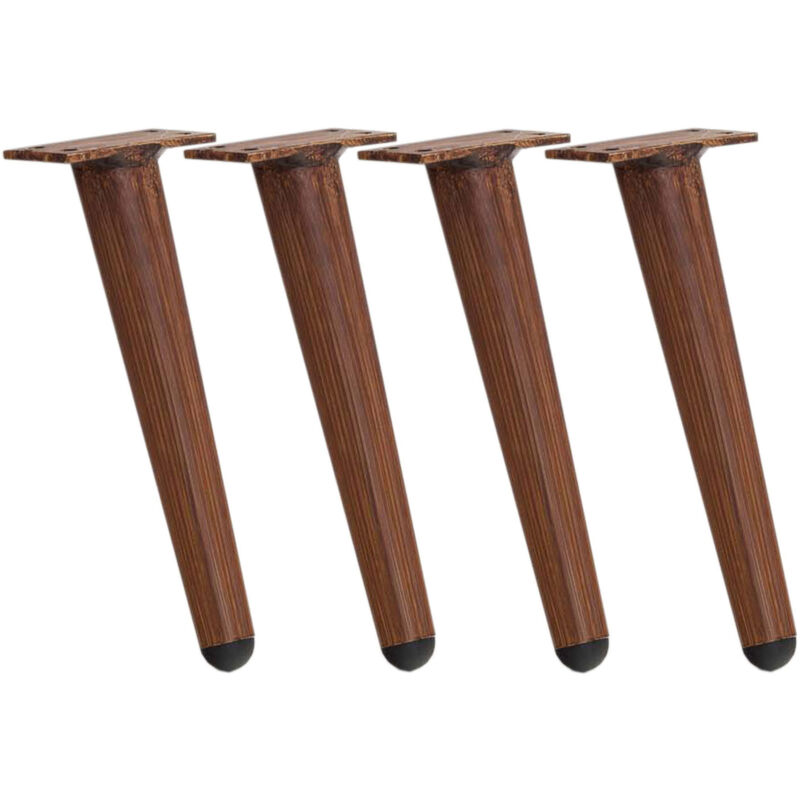 foto del prodotto set di 4 piedini per mobili marrone scuro 21 cm