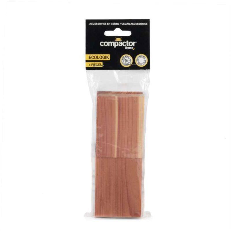 foto del prodotto set di 4 plance repellenti per tarme in legno di cedro, collezione nature, misura m - compactor