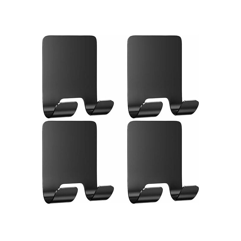 foto del prodotto set di 4 porta rasoi da doccia, porta asciugamani multiuso, porta rasoi, gancio adesivo, senza foratura, in acciaio inox, per bagno, camera da letto,