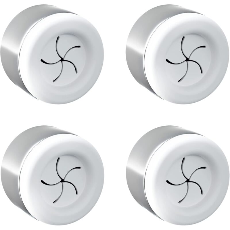 foto del prodotto set di 4 portasciugamani premium per bagno, cucina e casa in acciaio inossidabile porta strofinacci gancio per asciugamani rotondo cromato