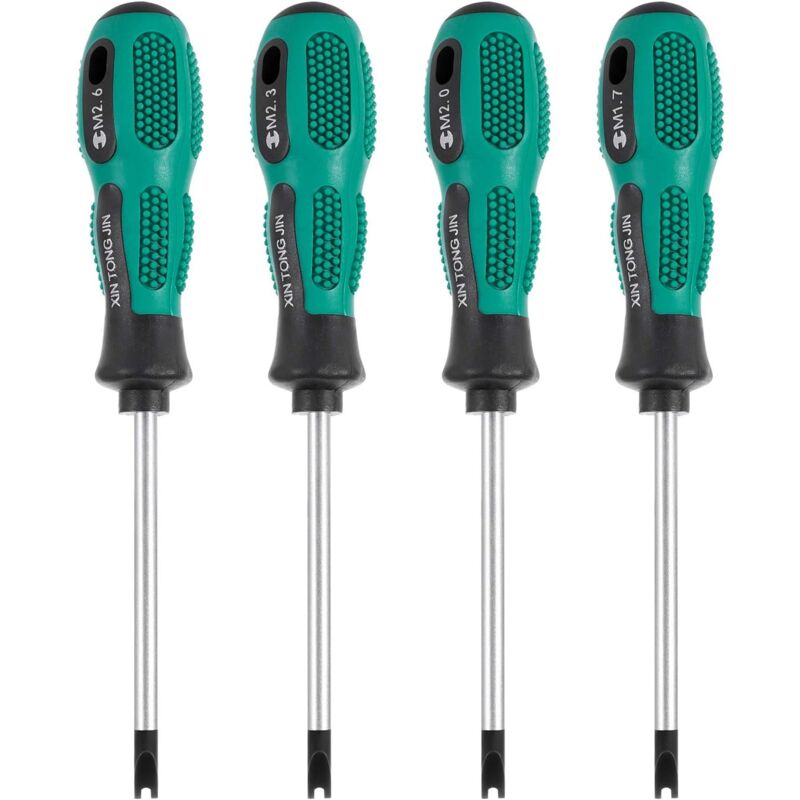foto del prodotto set di 4 punte per cacciavite a forcella a u, cacciavite magnetico a taglio cr v, kit di utensili manuali multifunzione