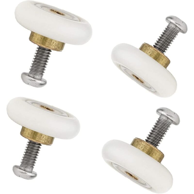 foto del prodotto set di 4 rulli di ricambio per porta doccia da 19 mm di diametro 19 mm 4 pezzi 