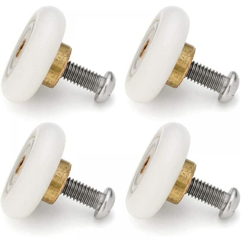 foto del prodotto set di 4 rulli di ricambio per porta doccia scorrevole, 19 mm