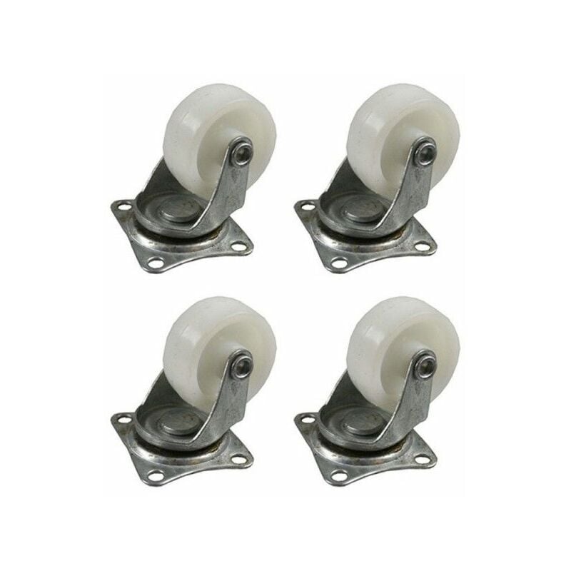 foto del prodotto set di 4 ruote bianche da 40 mm 45x40 mm