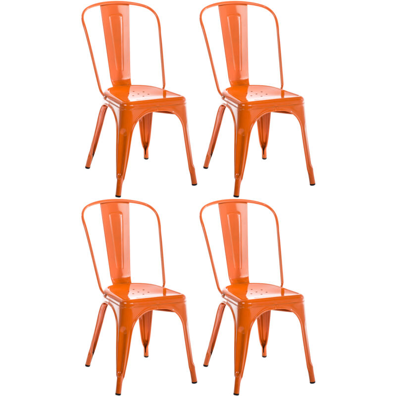 foto del prodotto set di 4 sedie benedikt arancione