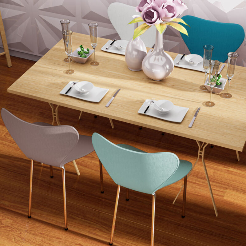 foto del prodotto set di 4 sedie da pranzo impilabili sedia polipropilene sedie in plastica sedie da cucina adatte 50x45x82.5 cm cuore