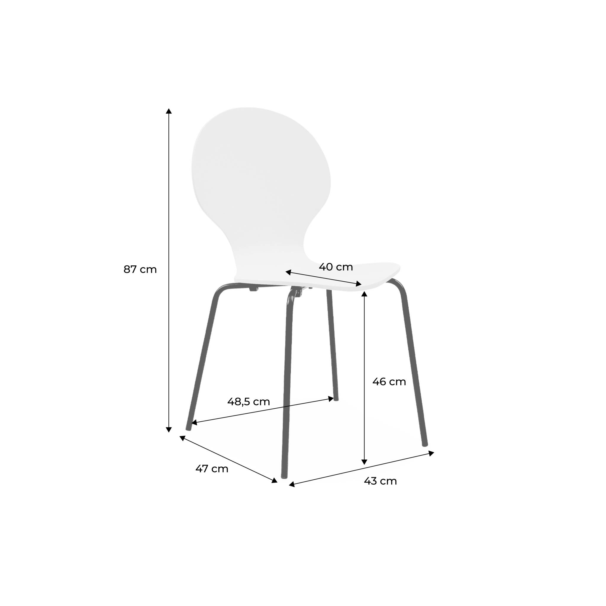 foto del prodotto set di 4 sedie da pranzo in legno con gambe in acciaio, stile retrò,