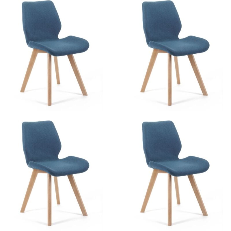 foto del prodotto set di 4 sedie imbottite sj.0159 blu scuro