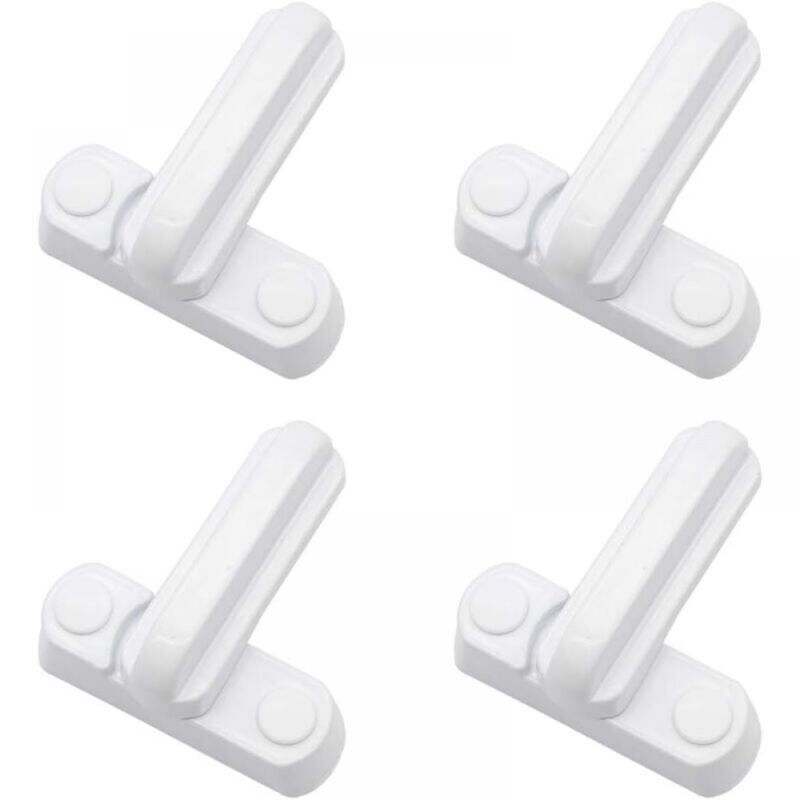 foto del prodotto set di 4 serrature per porte, armadi e finestre, ferramenta per porte e finestre, moschettoni per serrature antifurto versione inchiodata 