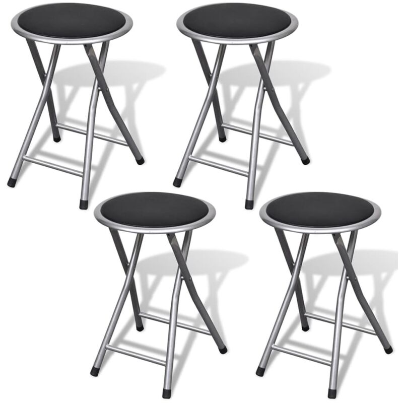 foto del prodotto set di 4 sgabelli da bar,sgabelli alti,sgabelli cucina,sedie da bar pieghevoli in similpelle cww598080 bonnevie