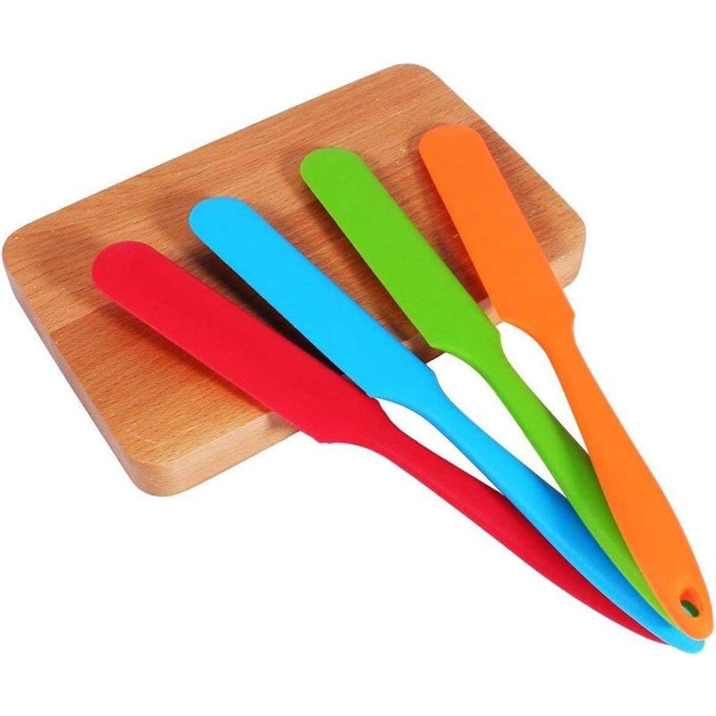 foto del prodotto set di 4 spatole in silicone mini cucchiai in gomma antiaderente