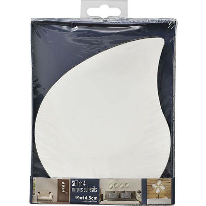 foto del prodotto set di 4 specchi a goccia 19x14,5 cm 2 mm liscio tendance
