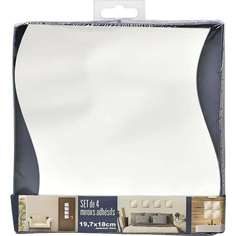 foto del prodotto set di 4 specchi a onda 19,7x18cm 2mm liscio tendance