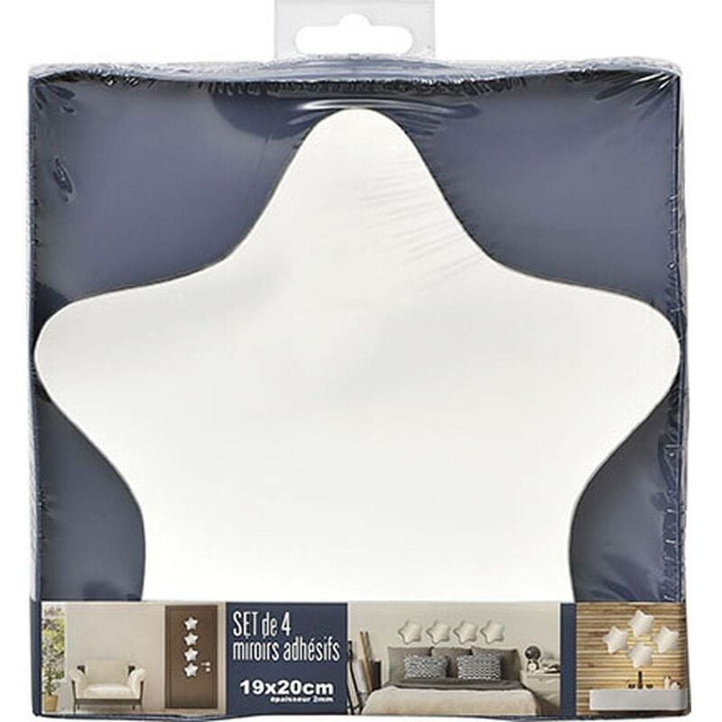 foto del prodotto set di 4 specchi a stella 19x20cm 2mm liscio tendance