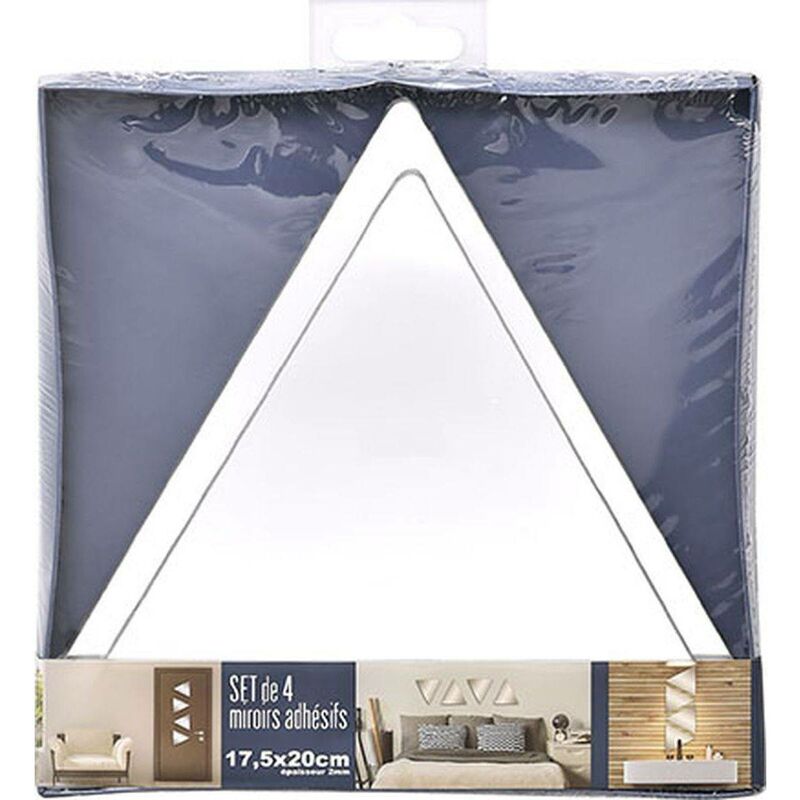 foto del prodotto set di 4 specchi triangolari 20x17.5cm 2mm liscio tendance