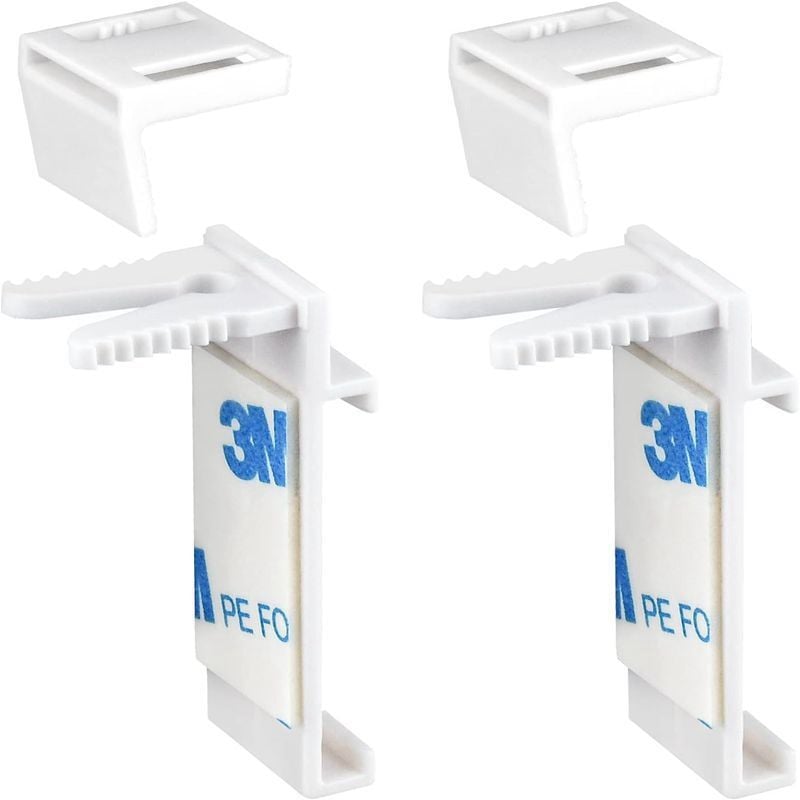 foto del prodotto set di 4 staffe di fissaggio per tapparelle doppie, senza foratura, accessori di ricambio per finestre in legno e ante di porte. sollbry