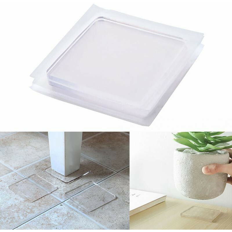 foto del prodotto set di 4 tappetini antiscivolo in silicone, portatile, anti vibrazioni, per lavatrici asciugatrici frigorifero elettrodomestico