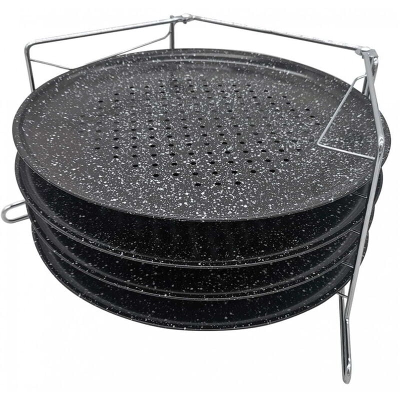 foto del prodotto set di 4 teglie per pizza kinghoff kh-1553