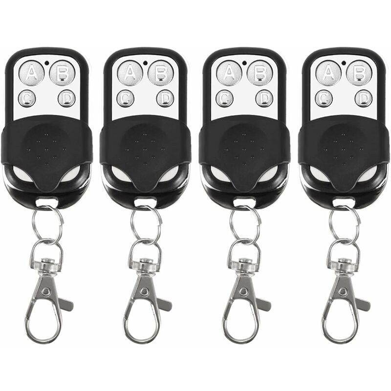 foto del prodotto set di 4 telecomandi universali per porte da garage elettriche 433 mhz