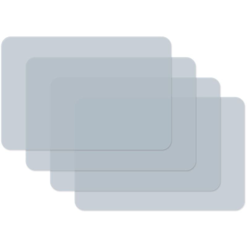 foto del prodotto set di 4 tovagliette trasparenti per sala da pranzo, tovagliette da pranzo, sottobicchieri, tovagliette, cancellabili, per alimenti, 45 x 30 cm,