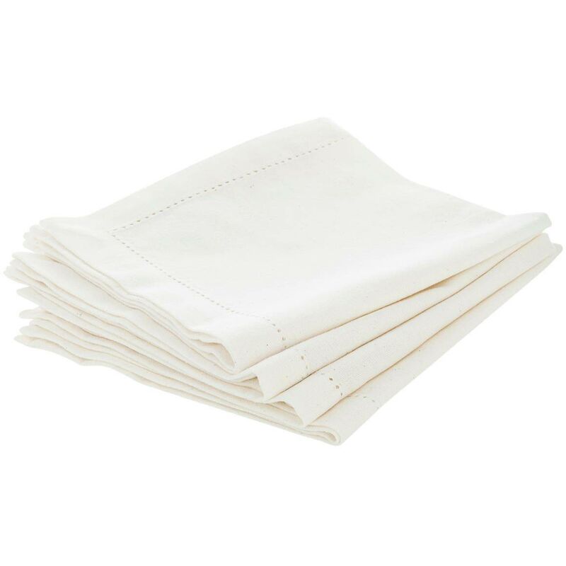 foto del prodotto set di 4 tovaglioli bianchi jane 40x40cm atmosphera cr ateur d int rieur