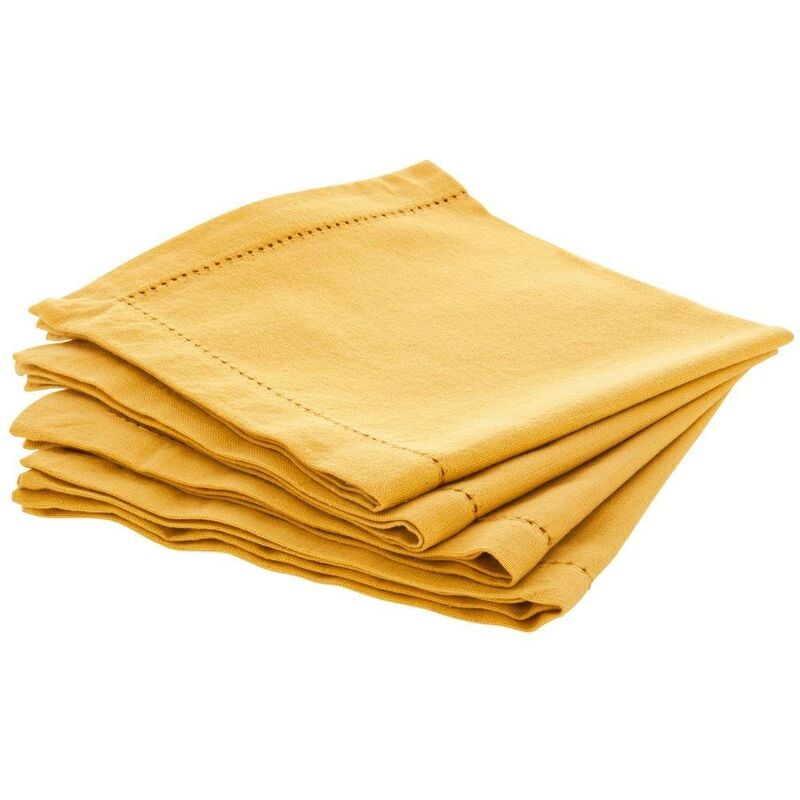 foto del prodotto set di 4 tovaglioli gialli chambray 40x40cm atmosphera cr ateur d int rieur