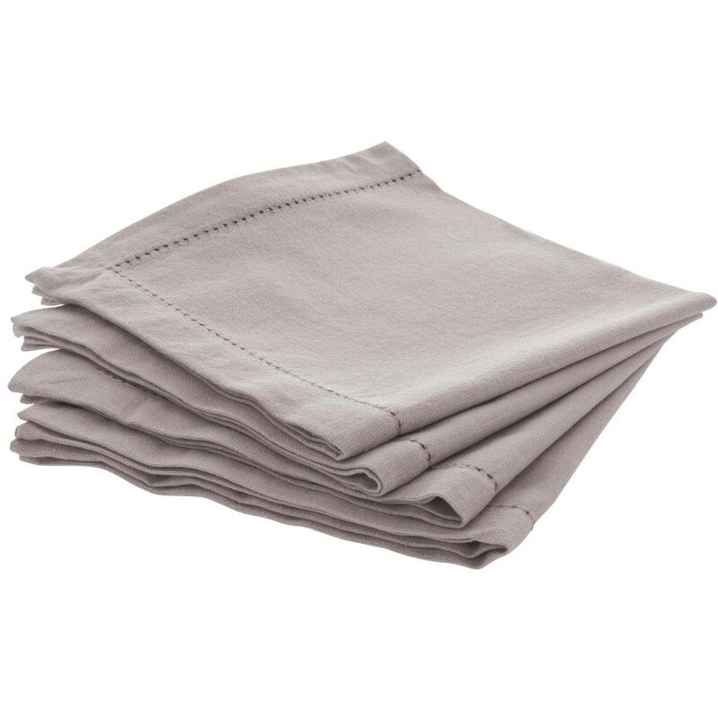 foto del prodotto set di 4 tovaglioli grigio topo chambray 40x40cm atmosphera cr ateur d int rieur