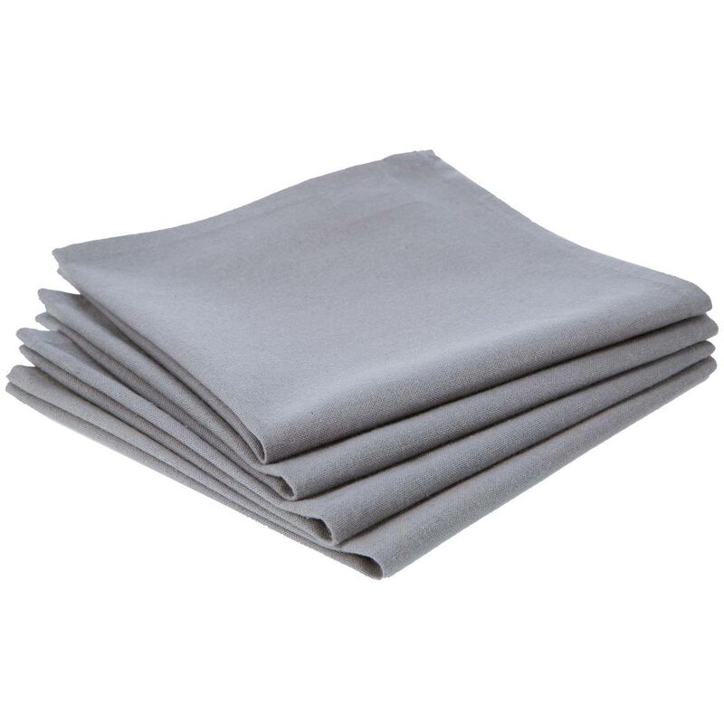 foto del prodotto set di 4 tovaglioli in cotone grigio 40x40cm atmosphera cr ateur d int rieur