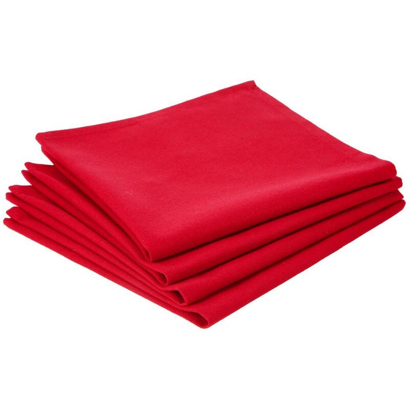 foto del prodotto set di 4 tovaglioli in cotone rosso 40x40cm atmosphera cr ateur d int rieur