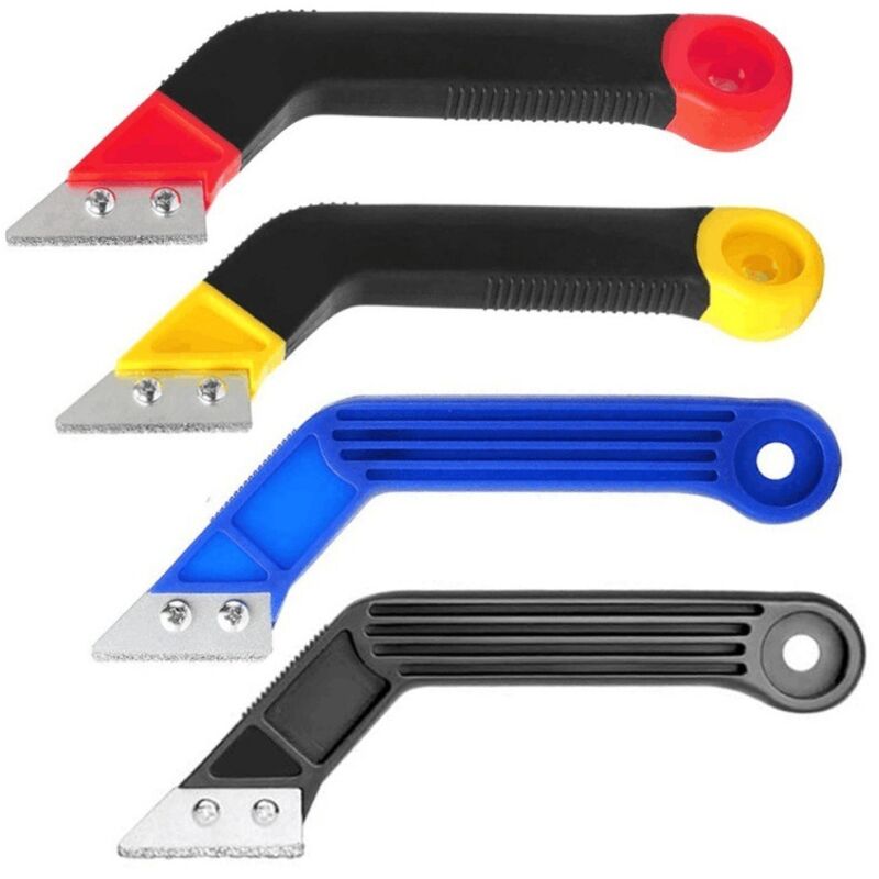 foto del prodotto set di 4 utensili per la rimozione delle fughe, per rimuovere le fughe, raschietto per piastrelle, strumento per la pulizia di cucina, bagno,