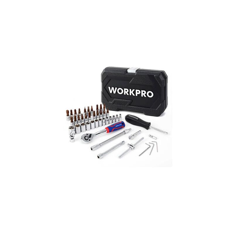 foto del prodotto set di 46 chiavi a bussola dr workpro da 1 4 .