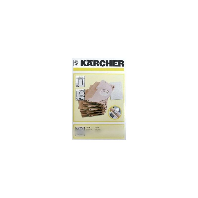 foto del prodotto set di 5 borse per aspirapolvere karcher 69041430