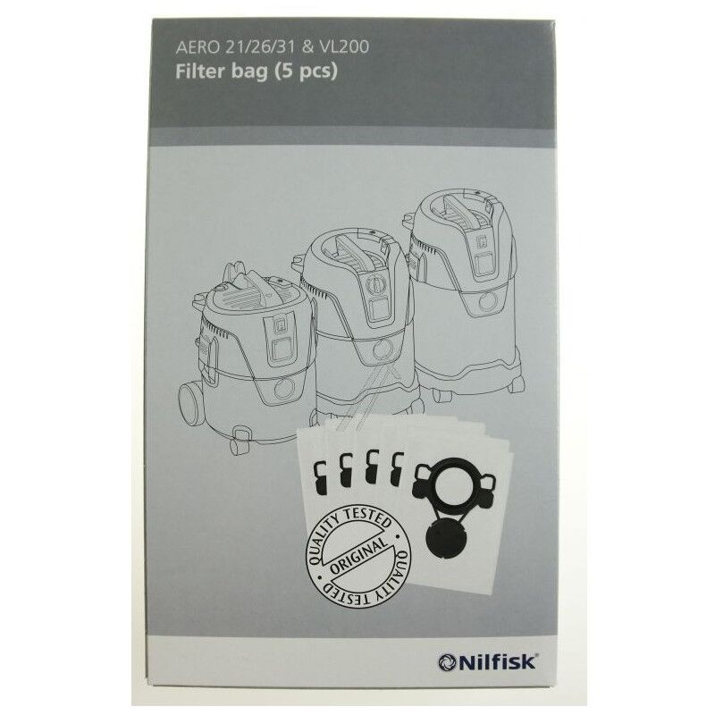 immagine 0 del prodotto set di 5 borse per nilfisk 107419590 aspirapolvere