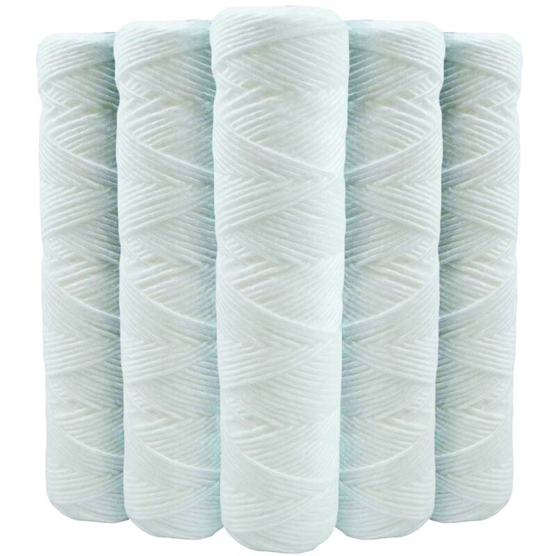 foto del prodotto set di 5 cartucce avvolte 9'3 4 - 10 m per portafiltro acqua