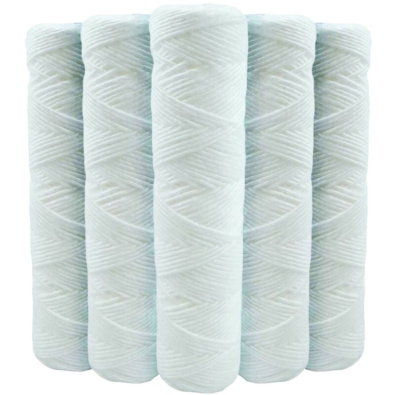 foto del prodotto set di 5 cartucce avvolte 9'3 4 - 20 m per portafiltro acqua