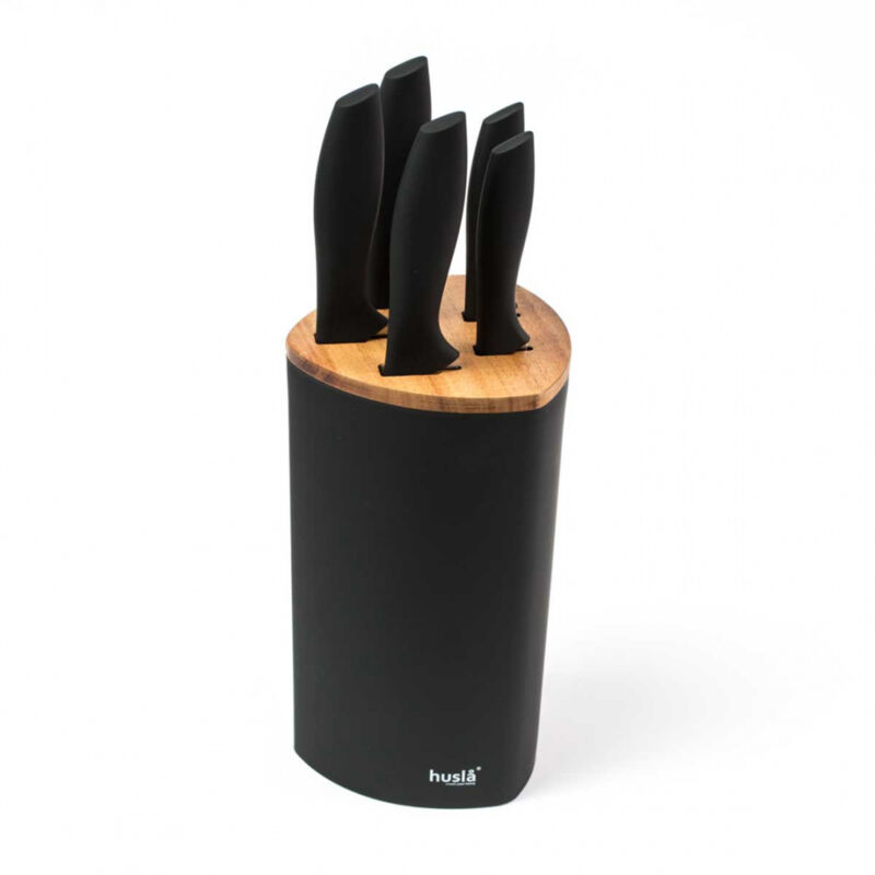 foto del prodotto set di 5 coltelli da cucina in ceppo husla 73963