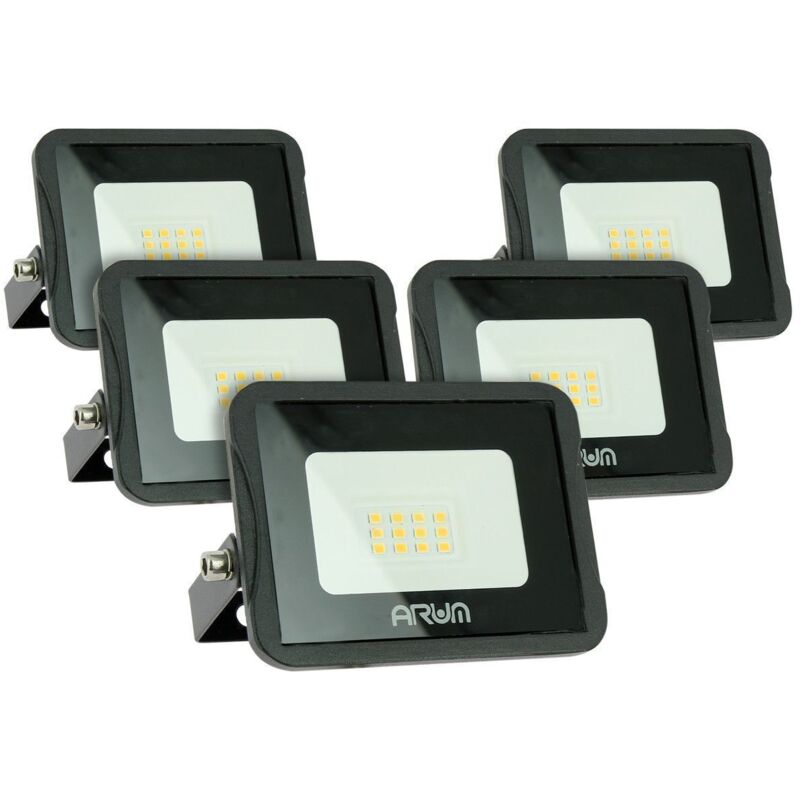 foto del prodotto set di 5 faretti led da esterno 10w ip65 temp rature de couleur 6000k bianco freddo