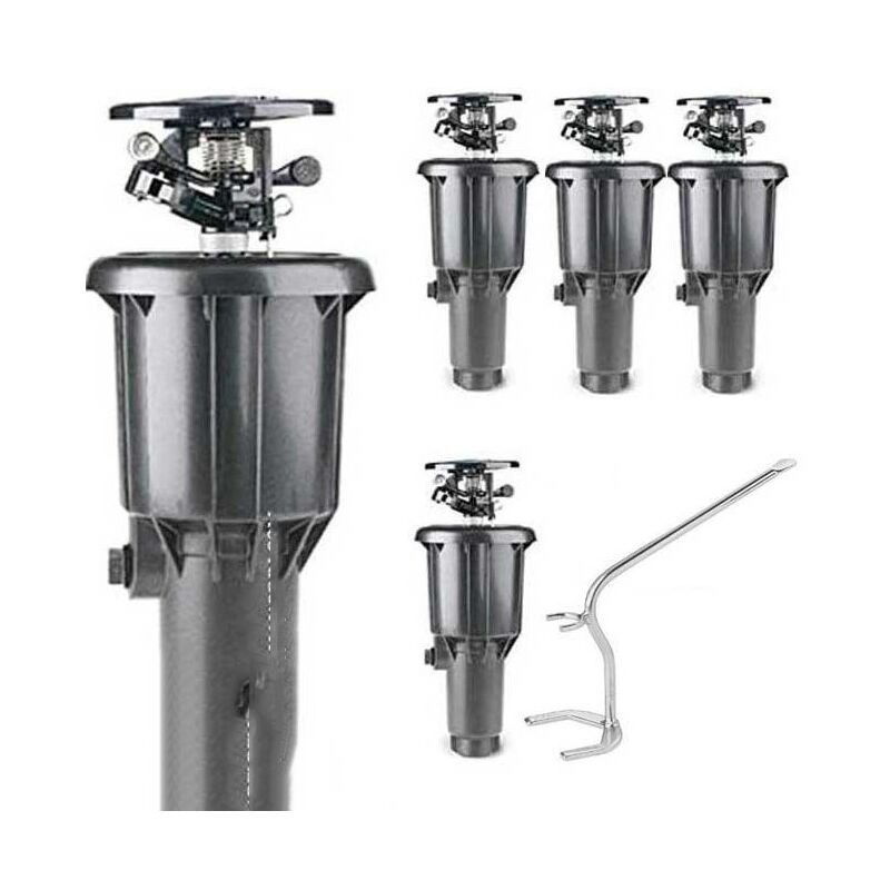 foto del prodotto set di 5 irrigatore rain bird maxipaw 1 2 3 4 , raggio 6,7 a 13,7 m, angolo regolabile