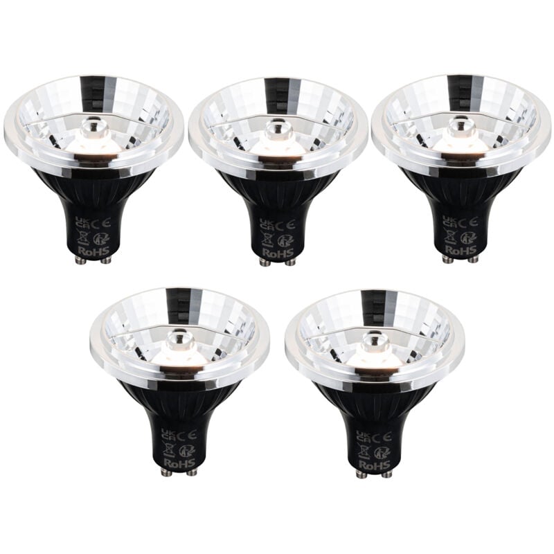 immagine 0 del prodotto set di 5 lampadina led smart gu10 dimmerabile ar70 6w 500lm 2200 6500k luedd