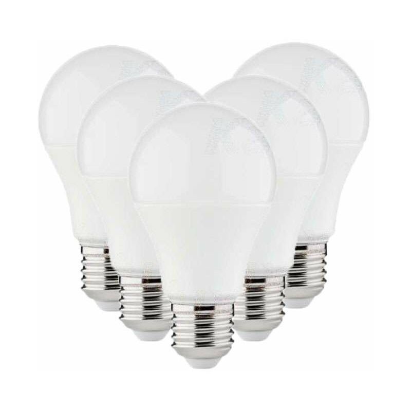 foto del prodotto set di 5 lampadine led a60 smd 10w e27 bianco neutral 4000k